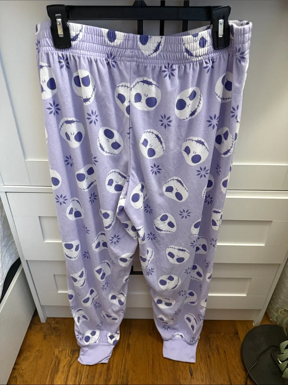 Lavender Jack Skeleton Fuzzy Pajama Set